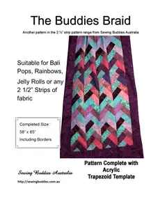 Buddies Braid 2 1/2 Inch Strip Fabric Pattern a.k.a. Jelly Roll Pattern