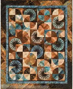 Bali Fever Quilt Pattern by Judy Niemeyer Quiltworx - Image of quilt in Original colourway
