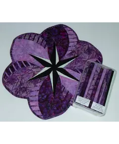 African Violets Placemats Pattern Judy Niemeyer - Image of Purple Kit