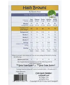 Hash Browns Pattern by Cozy Quilt Designs