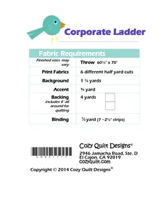 Corporate Ladder Pattern by Cozy Quilt Designs