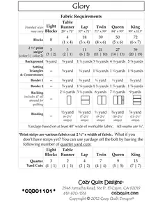 Glory Pattern by Cozy Quilt Designs - See Video