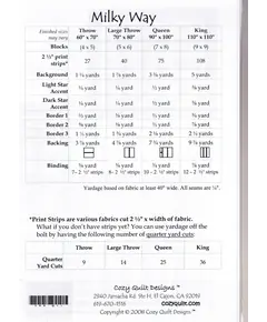 Milky Way Pattern by Cozy Quilt Designs