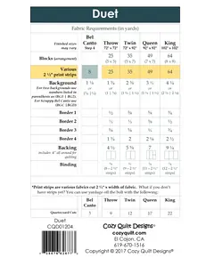 Duet Pattern (Bel Canto Block 4) by Cozy Quilt Designs