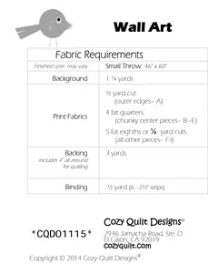 Wall Art Pattern by Cozy Quilt Designs