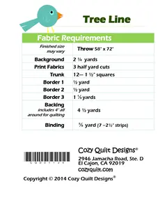Tree Line Pattern by Cozy Quilt Designs