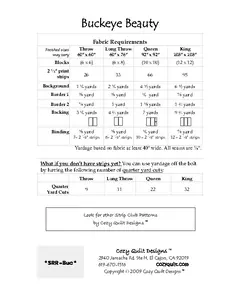Buckeye Beauty Pattern by Cozy Quilt Designs