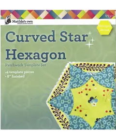Curved Star Hexagon Patchwork Template - Meredithe Clark