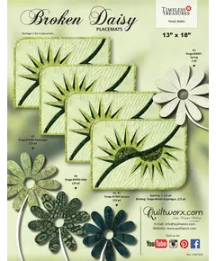 Broken Daisy Placemats Pattern Judy Niemeyer