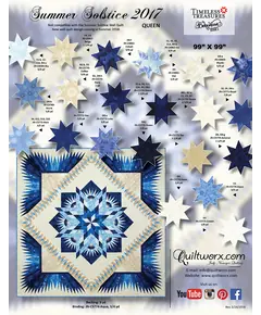Summer Solstice Queen Quilt Pattern by Judy Niemeyer