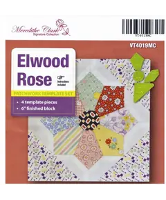 Elwood Rose Patchwork Template - Meredithe Clarke Signature Collection