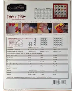 Bear Paw - Classic Pack by Quiltsmart - Printed Interfacing Pattern - SEE VIDEO