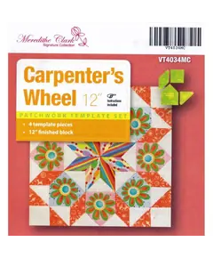 Carpenters Wheel 12" Patchwork Template Meredithe Clark Signature Collection