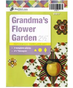 Grandma's Flower Garden Hexagon 2.5 Inch Patchwork Template Matilda's Own