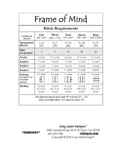 Frame of Mind Pattern by Cozy Quilt Designs