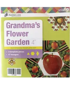 Grandma's Flower Garden Hexagon 4 Inch Patchwork Template Matilda's Own