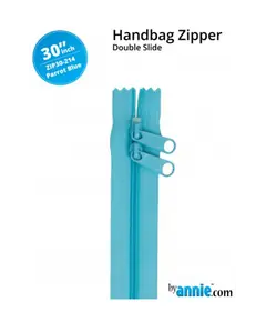 By Annie 30 Inch Handbag Zipper Parrot Blue - See Video