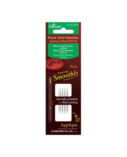 Clover Black Gold Applique Sharps Needles Mixed Sizes SEE VIDEO
