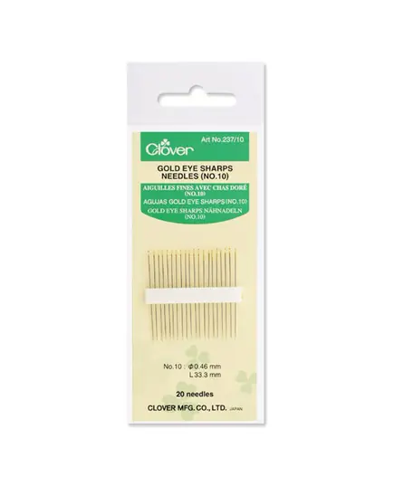 Clover Gold Eye Sharp Needles Size 10