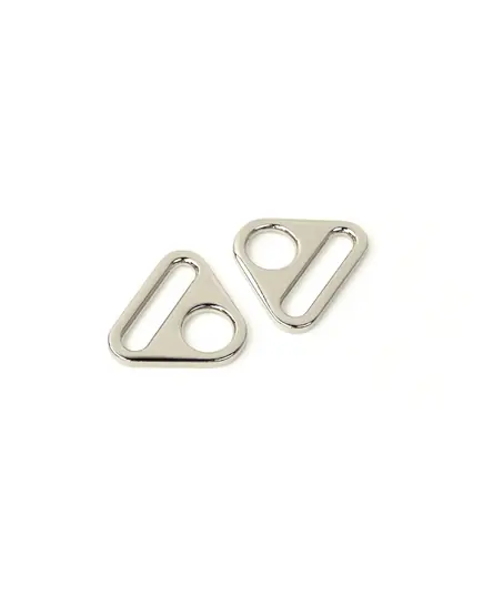 Triangle Rings Nickel 1 Inch (25mm) x 2 by Sallie Tomato