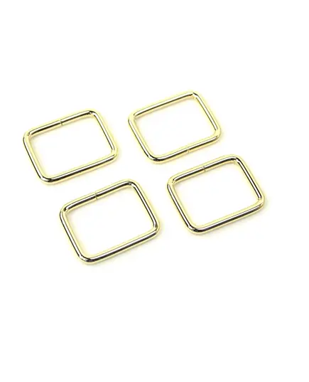 Rectangle Rings Gold 1 Inch (25mm) x 4 by Sallie Tomato