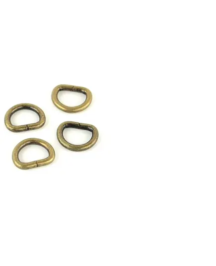 D Rings Antique 1/2 Inch (12mm) x 4 by Sallie Tomato