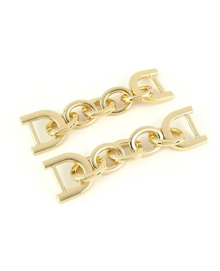 Chain Strap Connectors 1/2 Inch 12mm Gold x 2 by Sallie Tomato