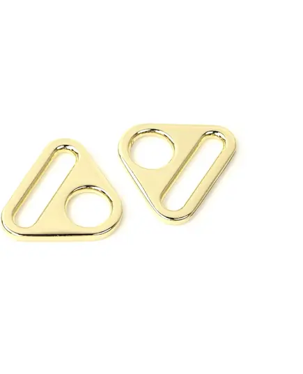 Triangle Rings Gold 1 Inch (25mm) x 2 by Sallie Tomato