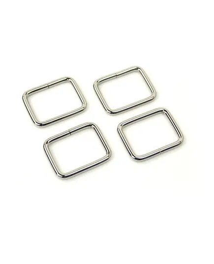 Rectangle Rings Nickel 1 Inch (25mm) x 4 by Sallie Tomato