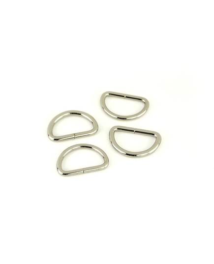 D Rings Nickel 1 Inch (25mm) x 4 by Sallie Tomato
