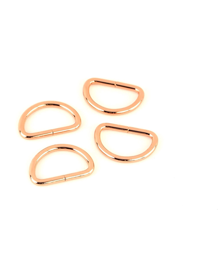 D Rings Rose Gold 1 Inch (25mm) x 4 by Sallie Tomato