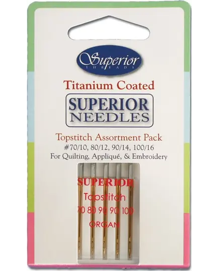 Superior Assorted Sizes Topstitch Titanium Machine Needles SEE VIDEO
