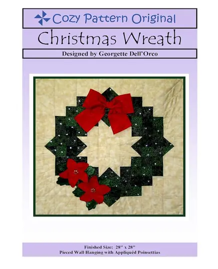 Christmas Wreath Pattern by Cozy Quilt Designs