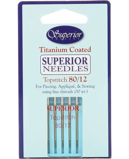 Superior 80/12 Topstitch Titanium Machine Needles SEE VIDEO
