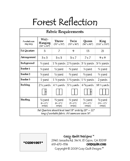 Forest Reflection Pattern by Cozy Quilt Designs