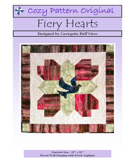 Fiery Hearts Pattern by Cozy Quilt Designs