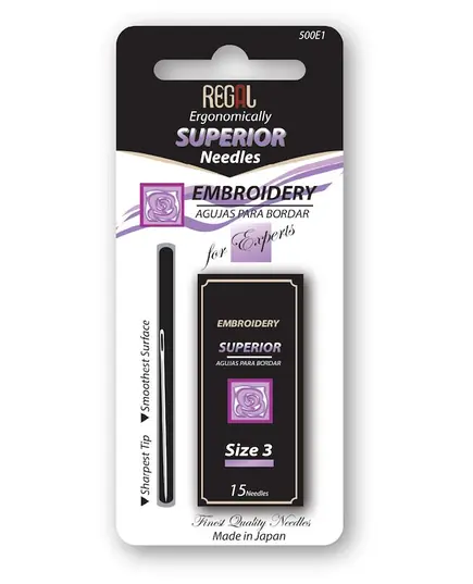 Embroidery Needles Size 3 by Regal Hand Sewing Needles