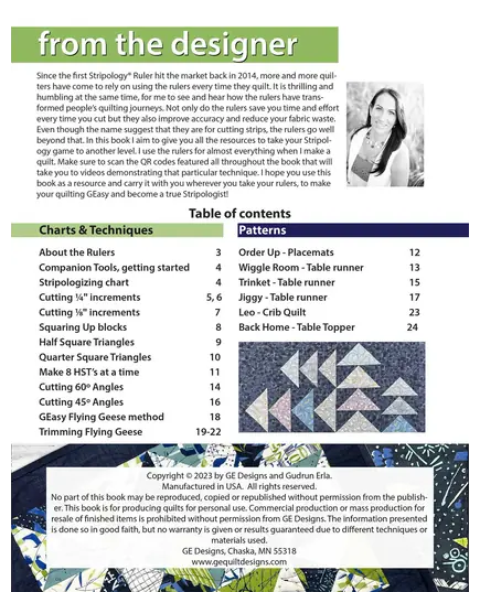 Inside Cover Master Your Stripology Rulers By GE Designs Gurdun Erla
