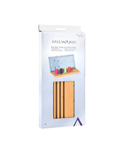 Milward Ruler Rack with 6 x 3mm Storage Slots Plus Thread Storage