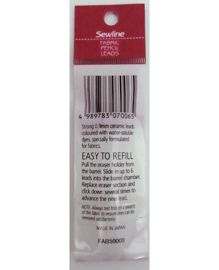 Fabric Pencil White Refill Leads x 6 by Sewline