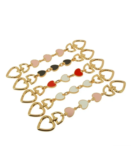 Heart Bag Handle Extenders - Image Showing All colours available