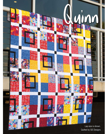 Stripology Quickies Book by GE Designs Gudrun Erla - Quinn Quilt Completed