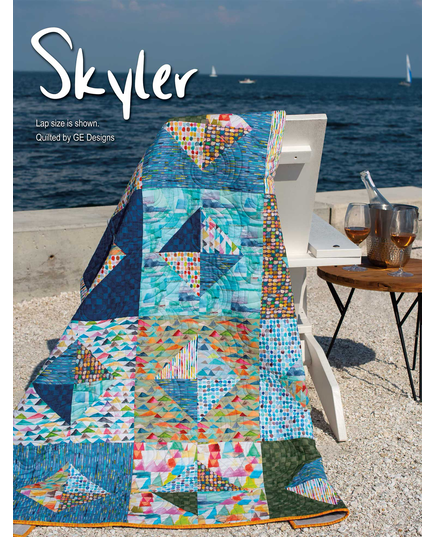 Stripology Quickies Book by GE Designs Gudrun Erla - Skyler Quilt Completed