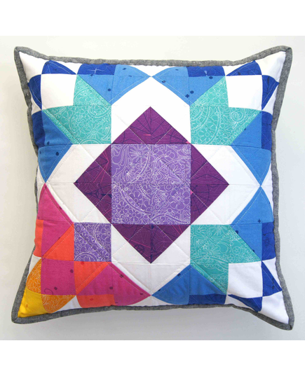 Aurora Quilt Pattern by Tied With A Ribbon - Image of completed pillow