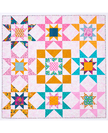 Galaxy Twist Quilt Pattern by Tied With A Ribbon - Completed Quilt