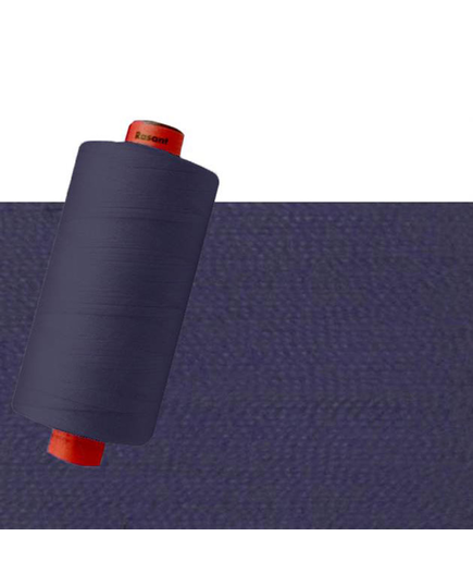 Navy Blue #3447 Rasant Thread 1000M - Image of Reel and colour swatch