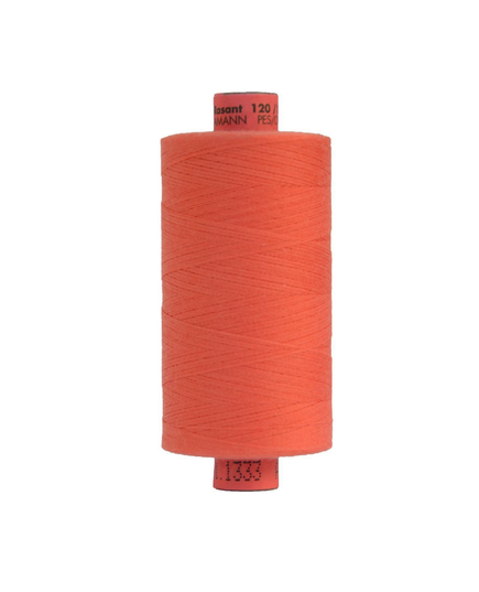 Pumpkin Orange #1333 Rasant Thread 1000M - Image of reel showing colour number