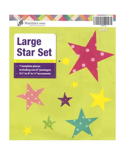 Star Set Large Patchwork Template Matilda's Own