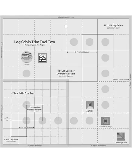 Creative Grids Log Cabin Trim Tool Two Ruler