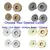 No Sew Magnetic Bag Snaps x 2 sets in Antique Brass, Gold, Chrome or Gun Metal